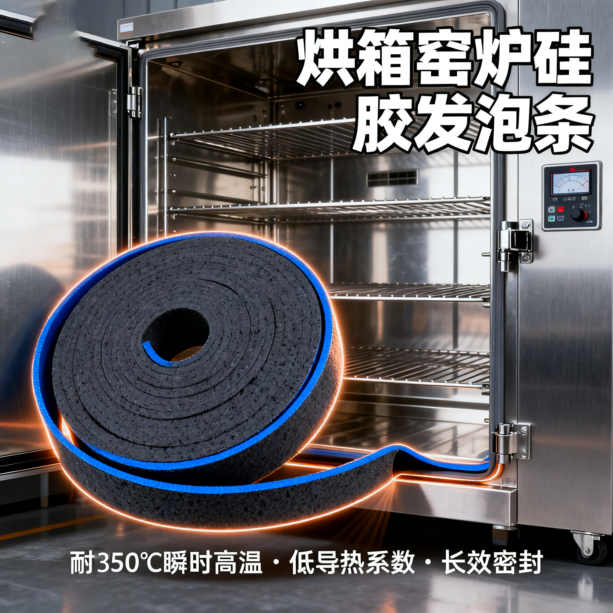 烘箱窑炉硅胶发泡条
