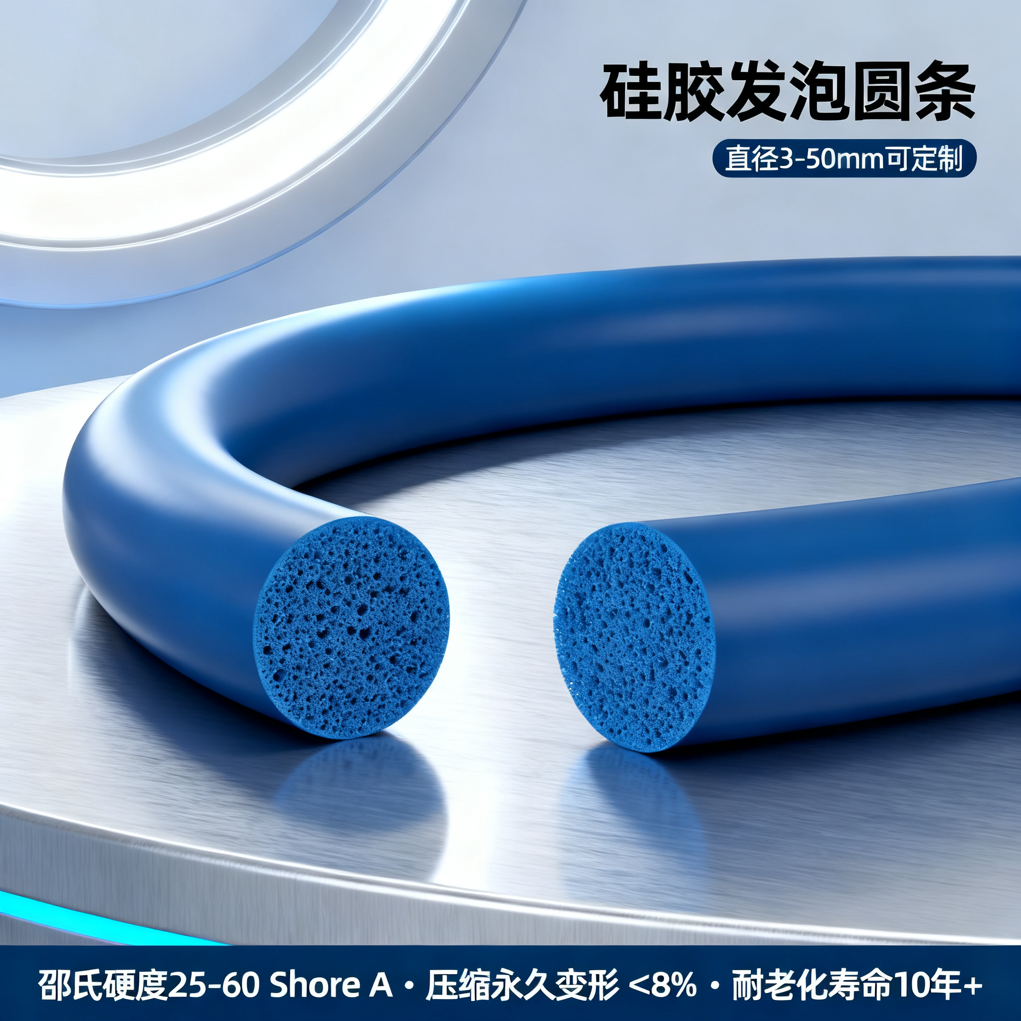 硅胶发泡圆条