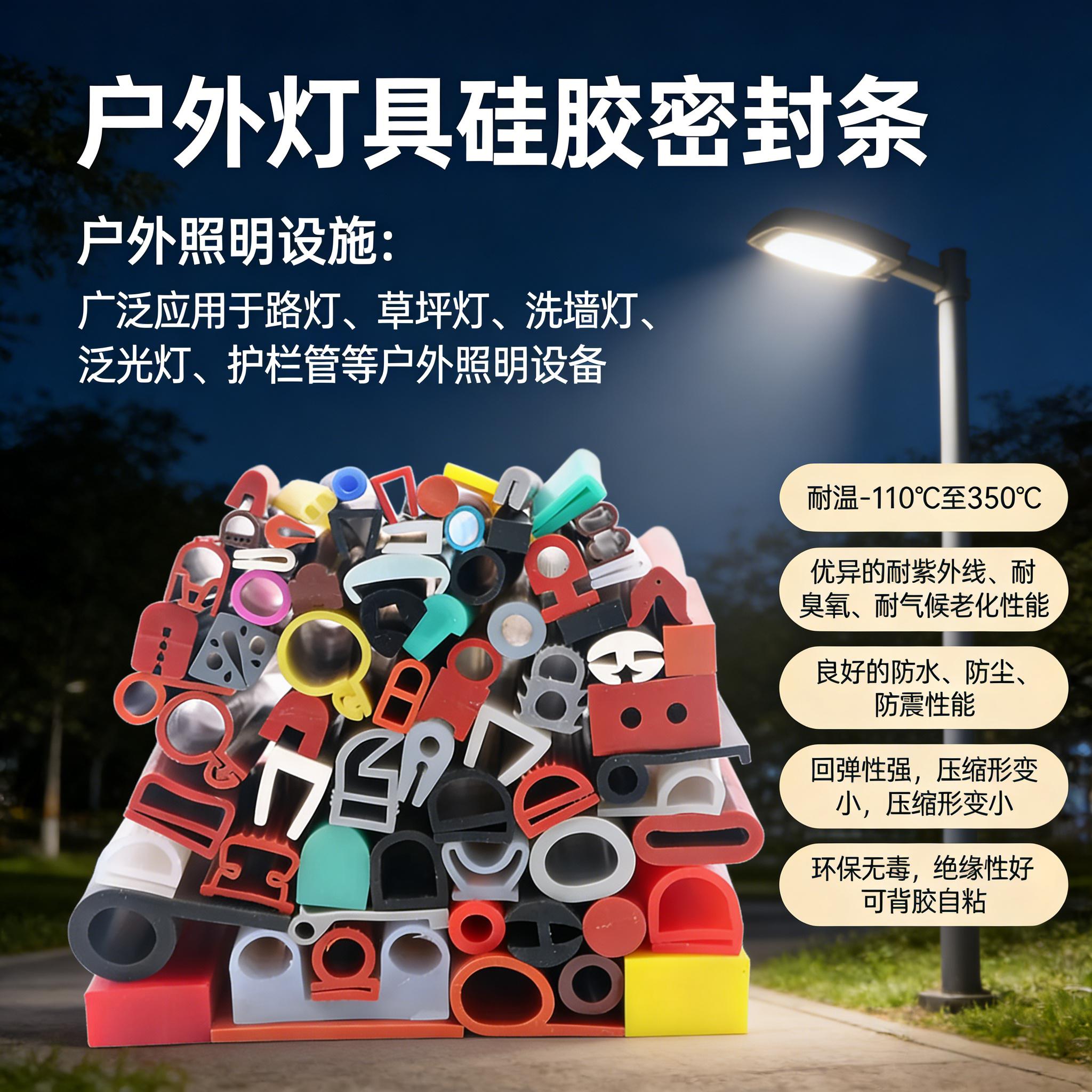 户外灯具硅胶密封条