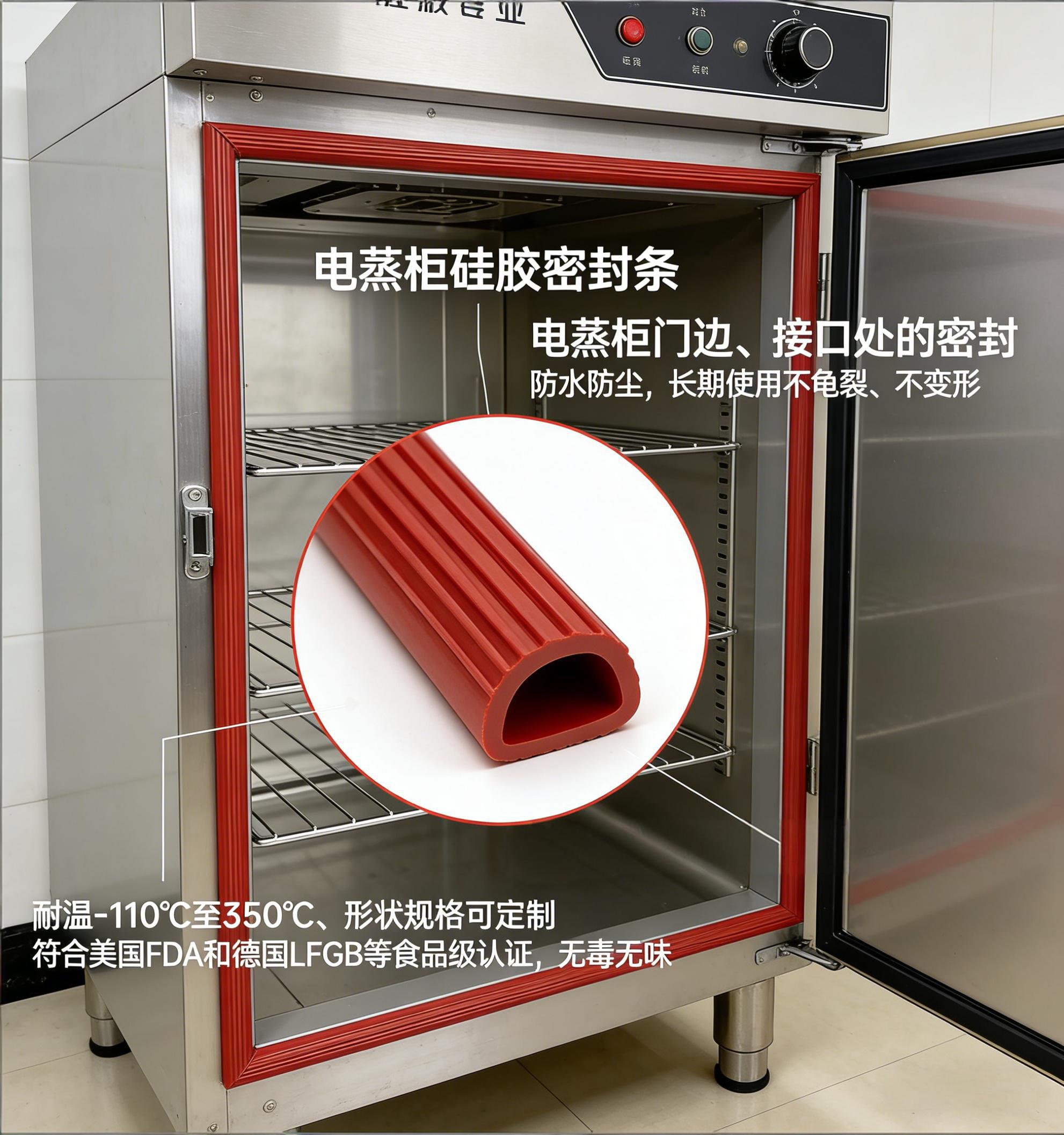 电蒸柜硅胶密封条