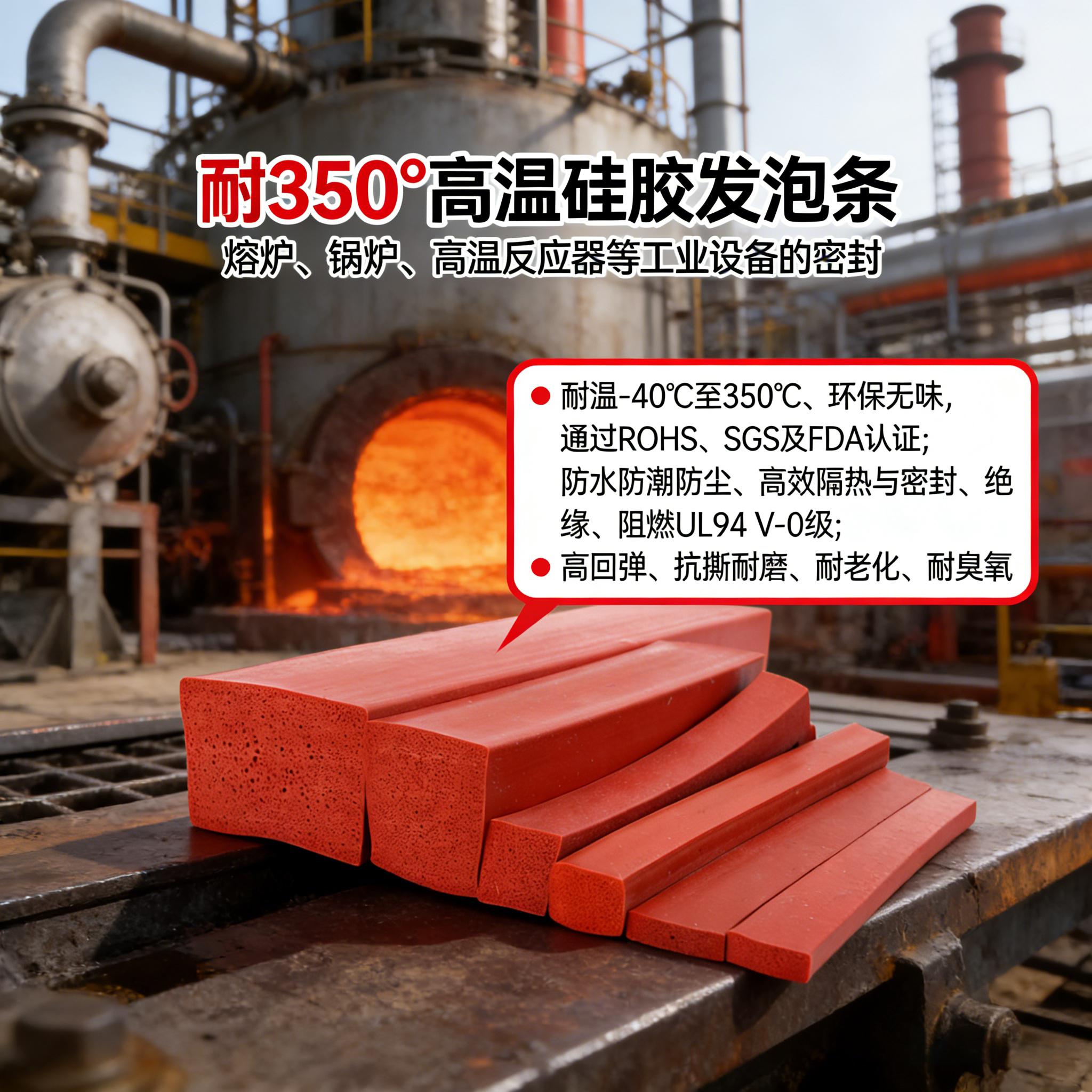 350°高温硅胶发泡条